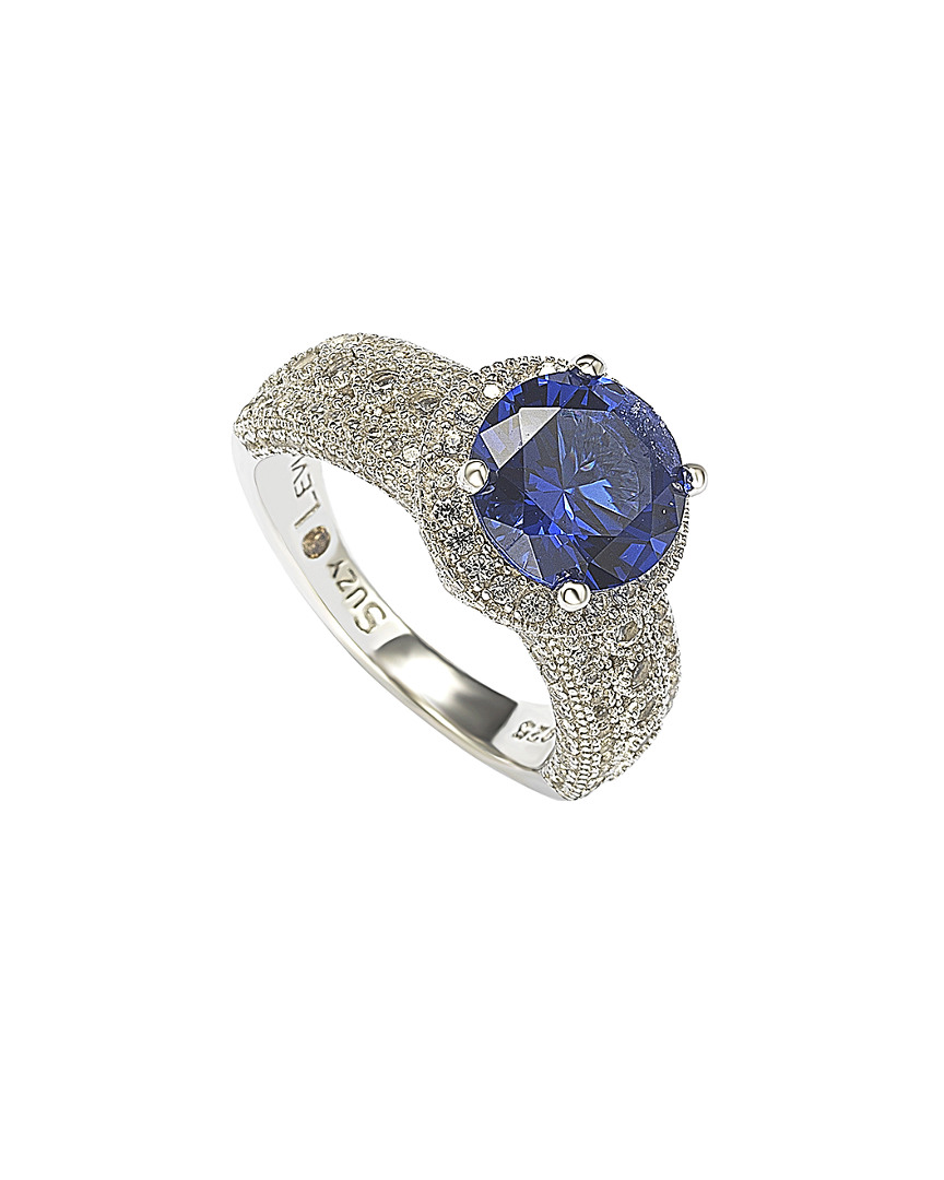Shop Suzy Levian 18k & Silver 5.27 Ct. Tw. Sapphire Ring