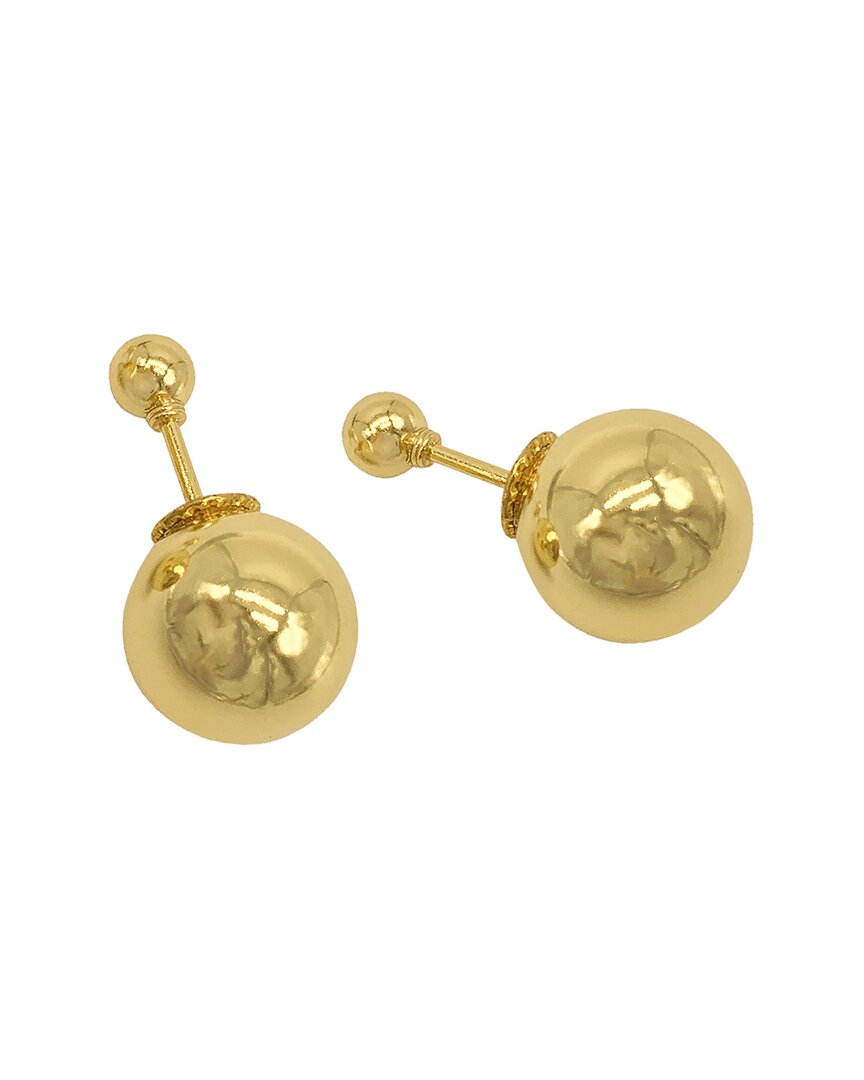 Shop Adornia 14k Plated Double-sided Earrings In Gold
