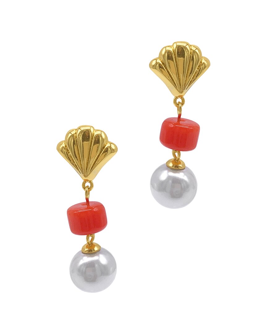 Shop Adornia 14k Plated Drop Earrings In Gold