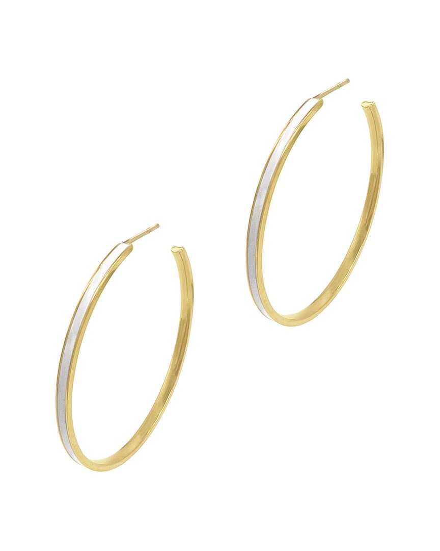 Adornia 14k Plated Hoops In Gold