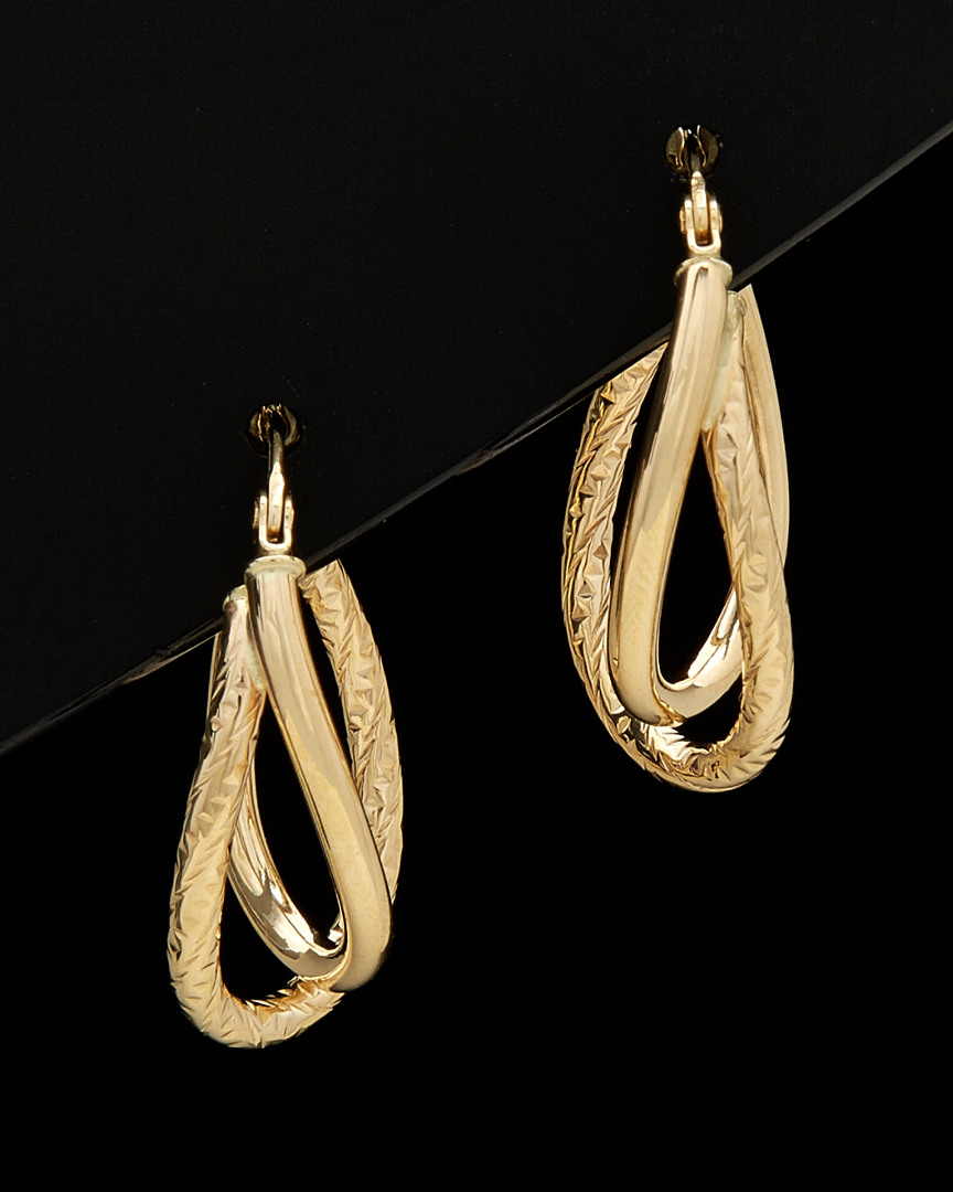 Italian Gold Double Twisted Hoops