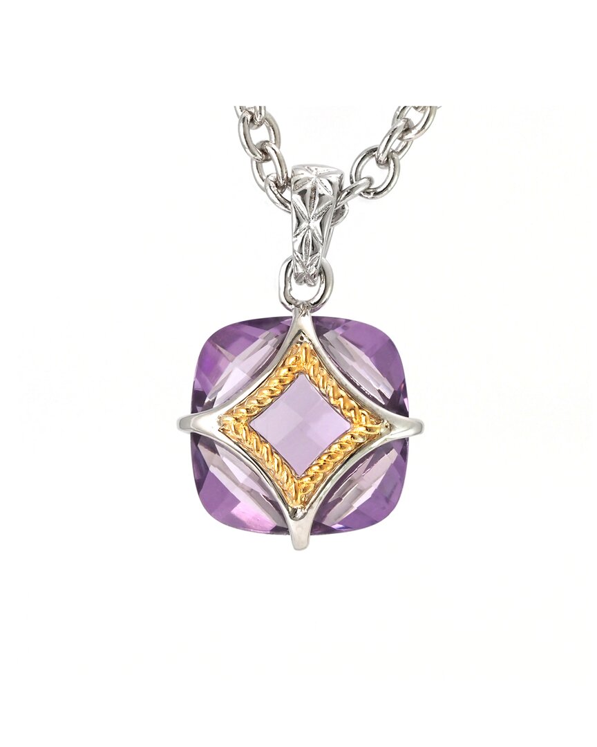 Andrea Candela Envolvente 18k Over Silver 6.50 Ct. Tw. Amethyst Necklace