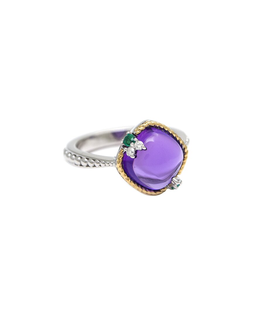 Andrea Candela Andréa Candela Dulcitos 18k Over Silver 4.05 Ct. Tw. Diamond & Gemstone Ring