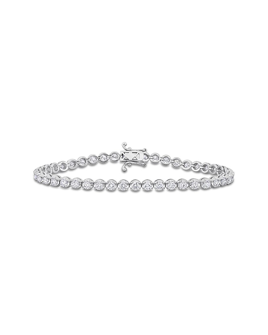 Lab Grown Diamonds 14k 3.71 Ct. Tw. Lab Grown Diamond Tennis Bracelet In Metallic