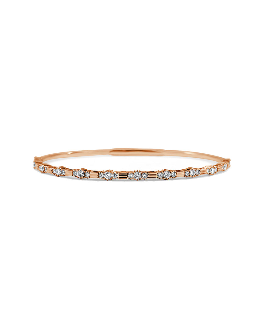 Sabrina Designs 14k Rose Gold 0.76 Ct. Tw. Diamond Flexible Bangle Bracelet