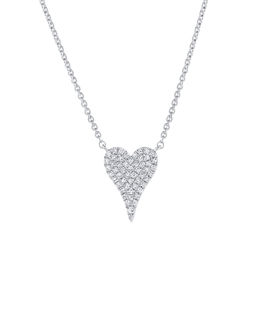 Sabrina Designs 14k 0.13 Ct. Tw. Diamond Heart Pendant Necklace