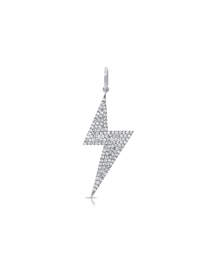 Sabrina Designs 14k 0.44 Ct. Tw. Diamond Lightning Bolt Necklace In Metallic