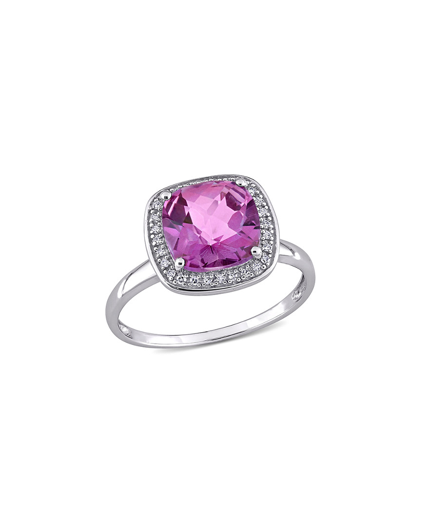 Rina Limor 10k 3.88 Ct. Tw. Diamond & Pink Topaz Ring