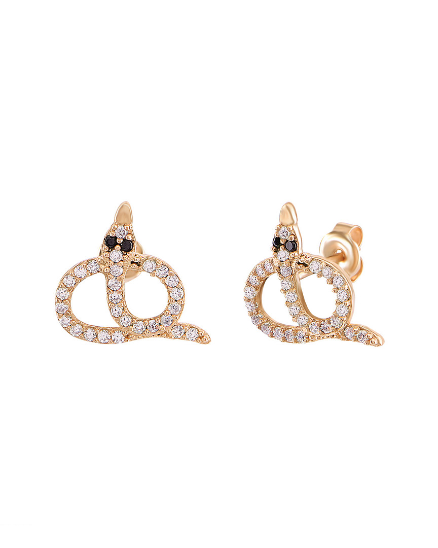 Gabi Rielle Gold Over Silver Cz Earrings