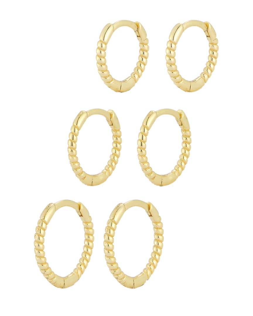 Glaze Jewelry 14K Over Silver Triple Hoops