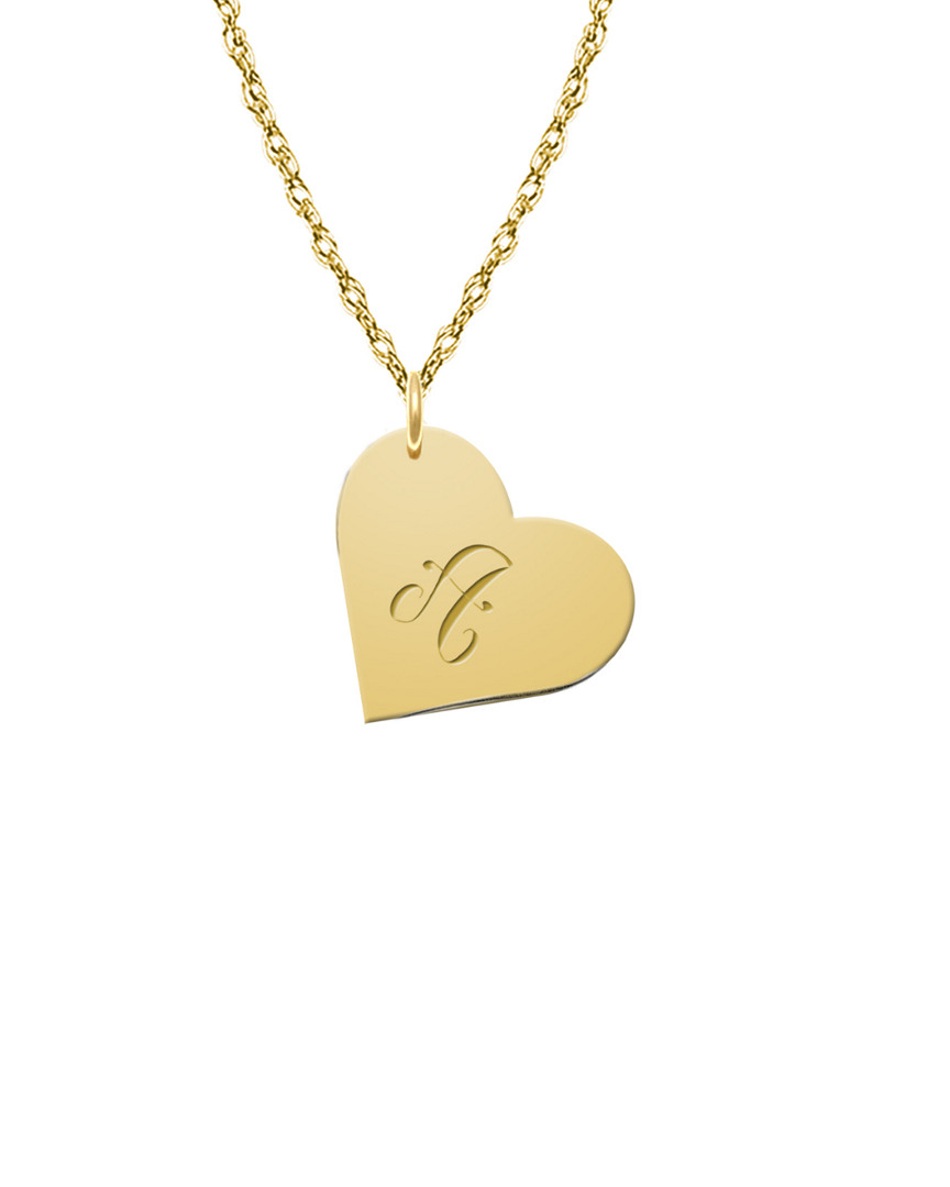 Jane Basch Hanging Heart 22k Over Silver Initial Pendant (a-z)