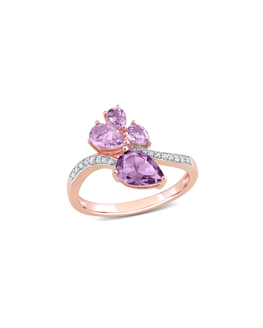 Shop Rina Limor 14k Rose Gold 1.68 Ct. Tw. Diamond & Gemstone Toi Et Moi Ring
