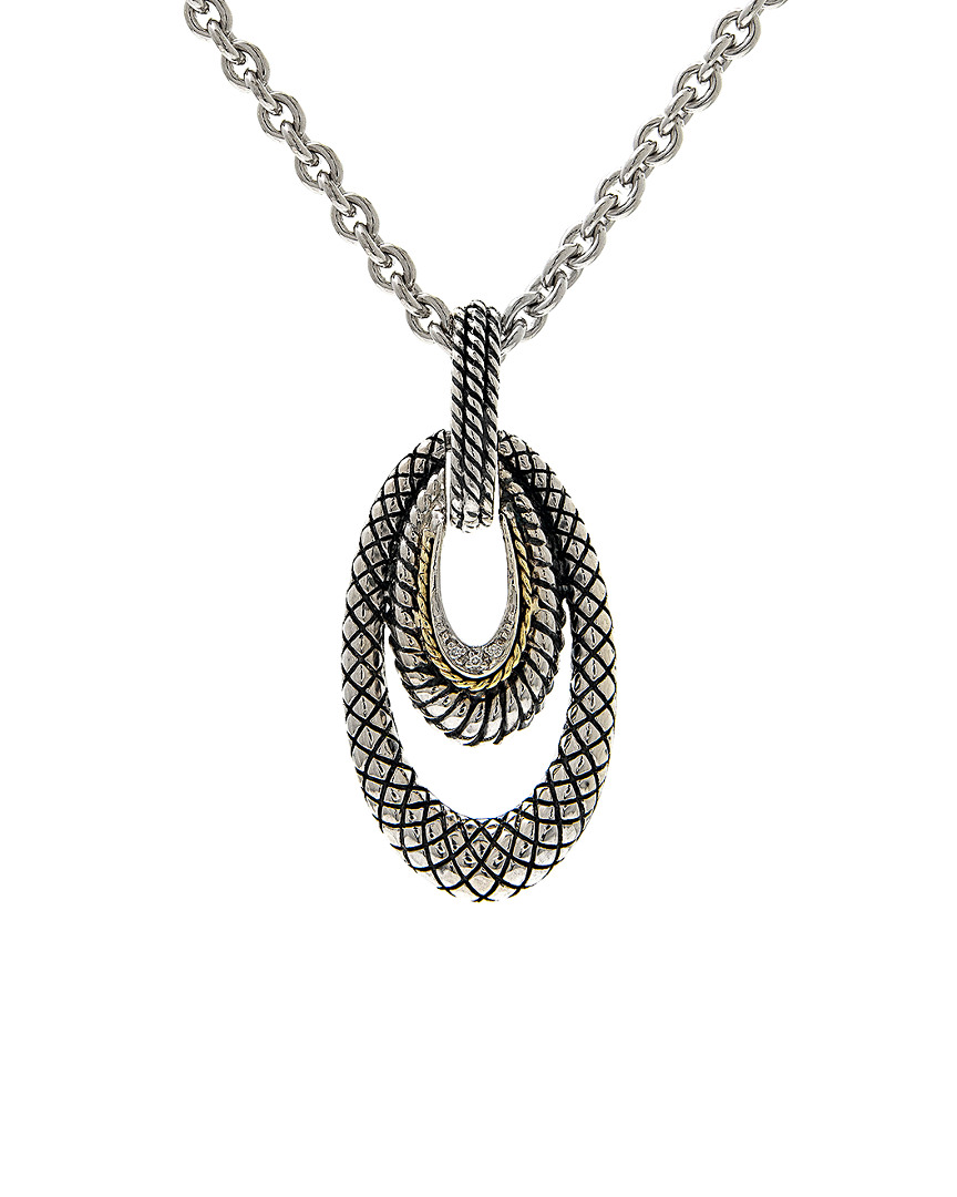 Andrea Candela Lazo 18k & Silver 0.01 Ct. Tw. Diamond Multi Oval Necklace