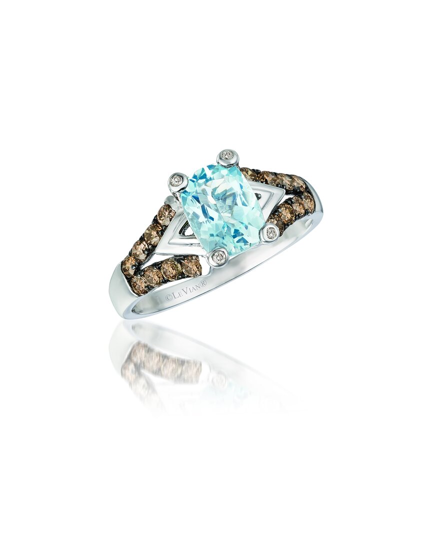 Le Vian ® 14k White Gold® 1.60 Ct. Tw. Diamond & Aquamarine Ring