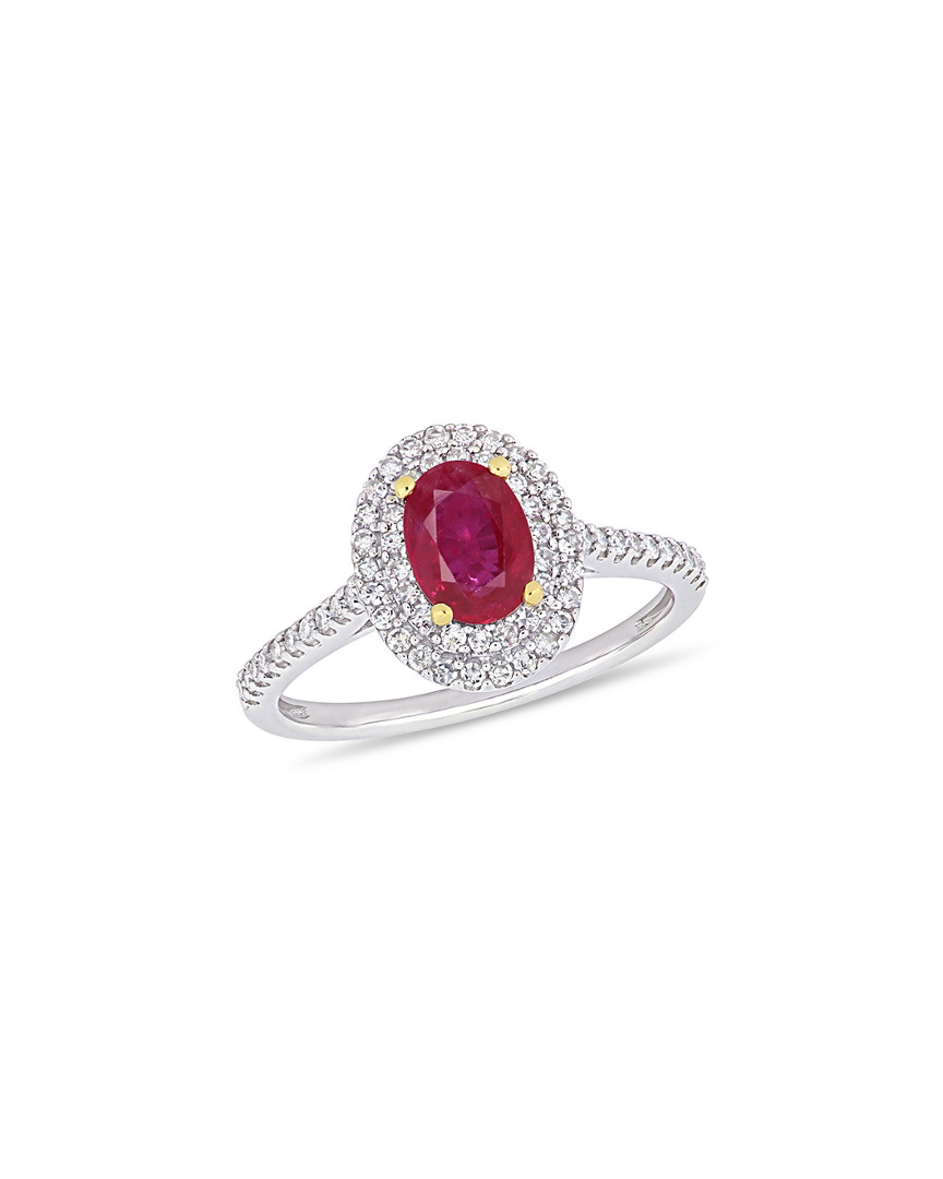 Rina Limor 14k Two-tone 1.26 Ct. Tw. Diamond & Ruby Ring