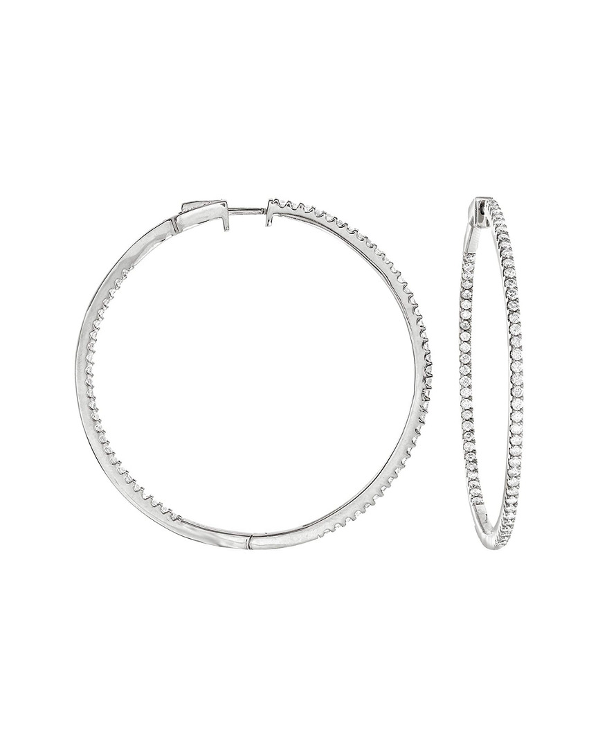 Forever Creations Usa Inc. Forever Creations 14k 1.53 Ct. Tw. Diamond Inside And Out Hoops