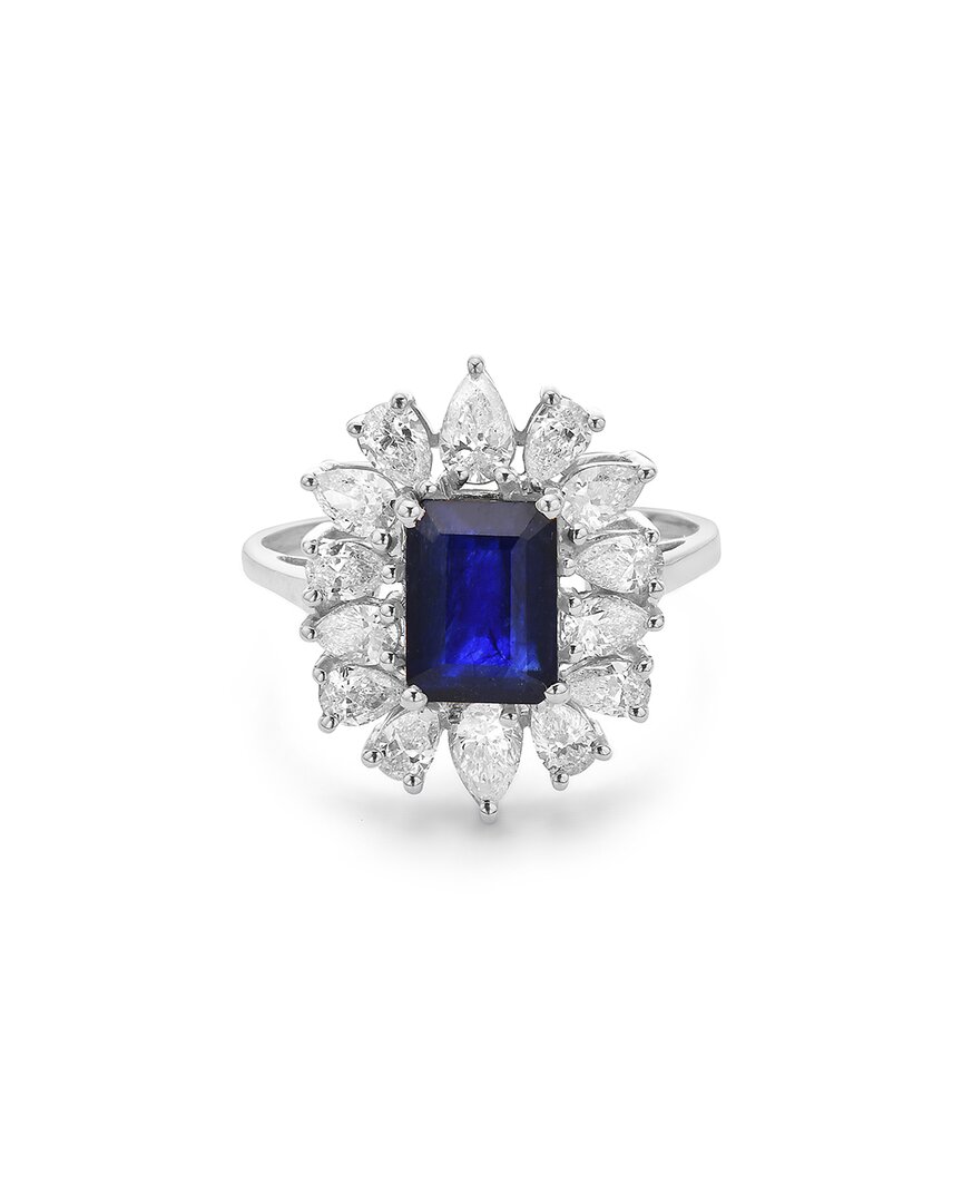 Forever Creations Usa Inc. Forever Creations 14k 3.05 Ct. Tw. Diamond & Sapphire Ring