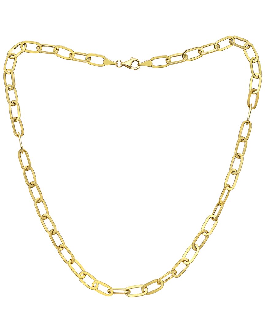 Forever Creations Usa Inc. Forever Creations 14k Flat Paperclip Chain Necklace