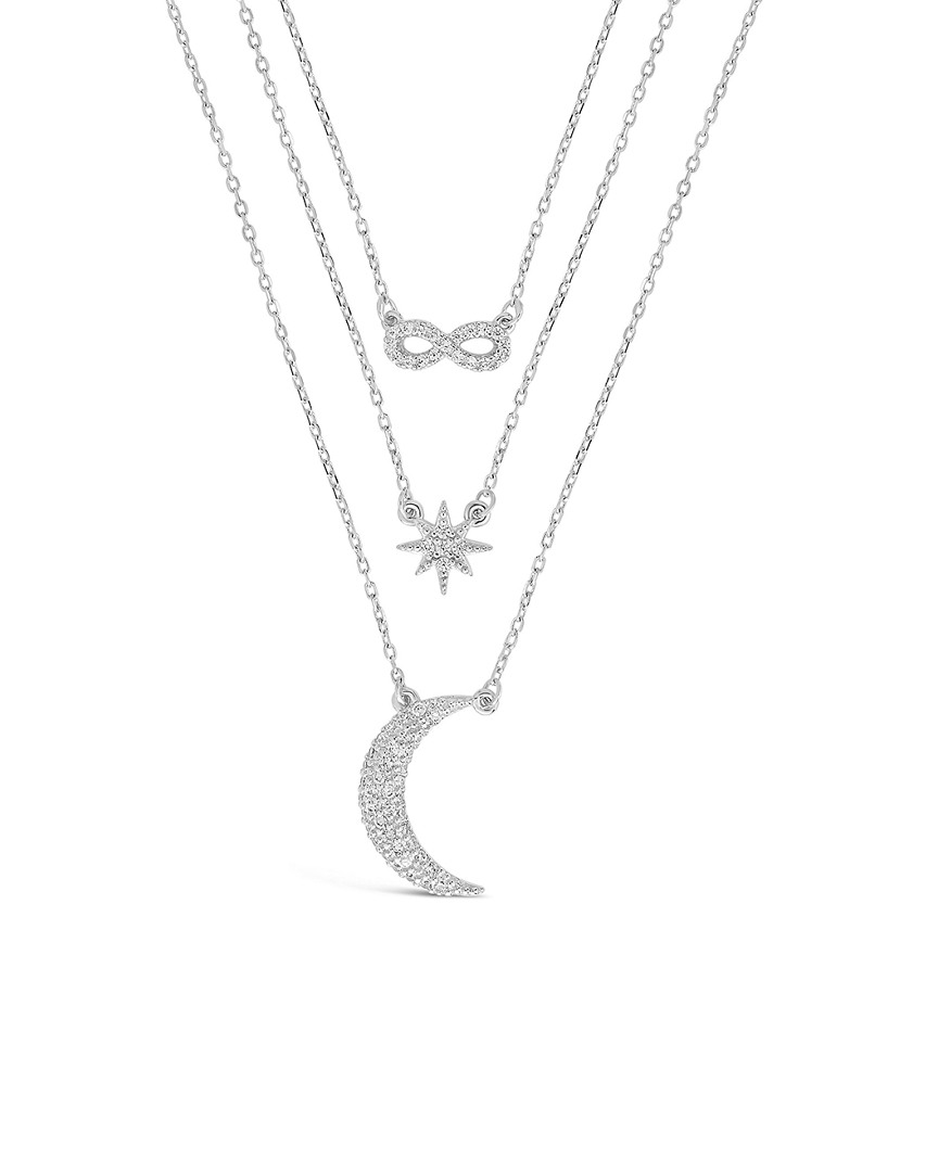 Sterling Forever Cz Celestial Infinity Necklace