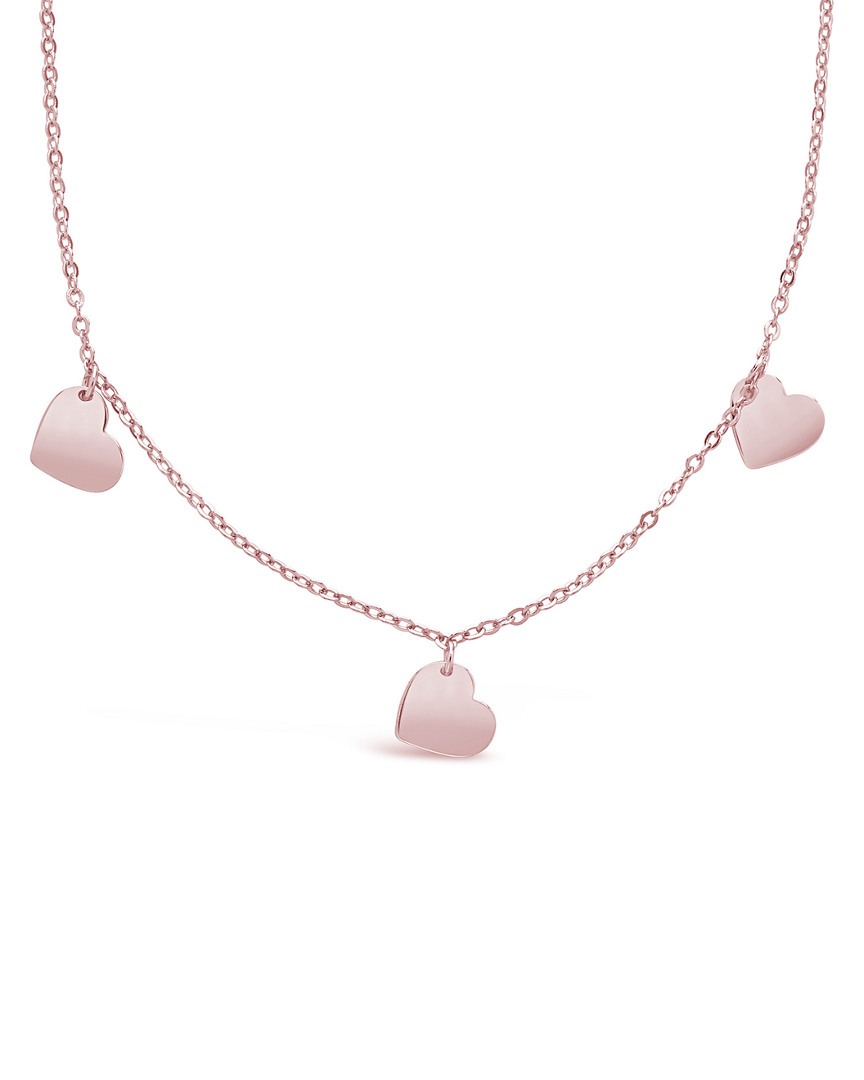 Sterling Forever 14k Rose Gold Vermeil Heart Charm Necklace
