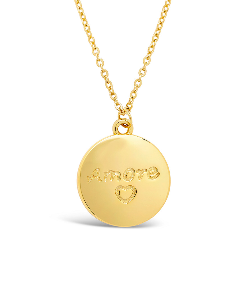 Sterling Forever 14k Over Silver Amore Pendant Necklace