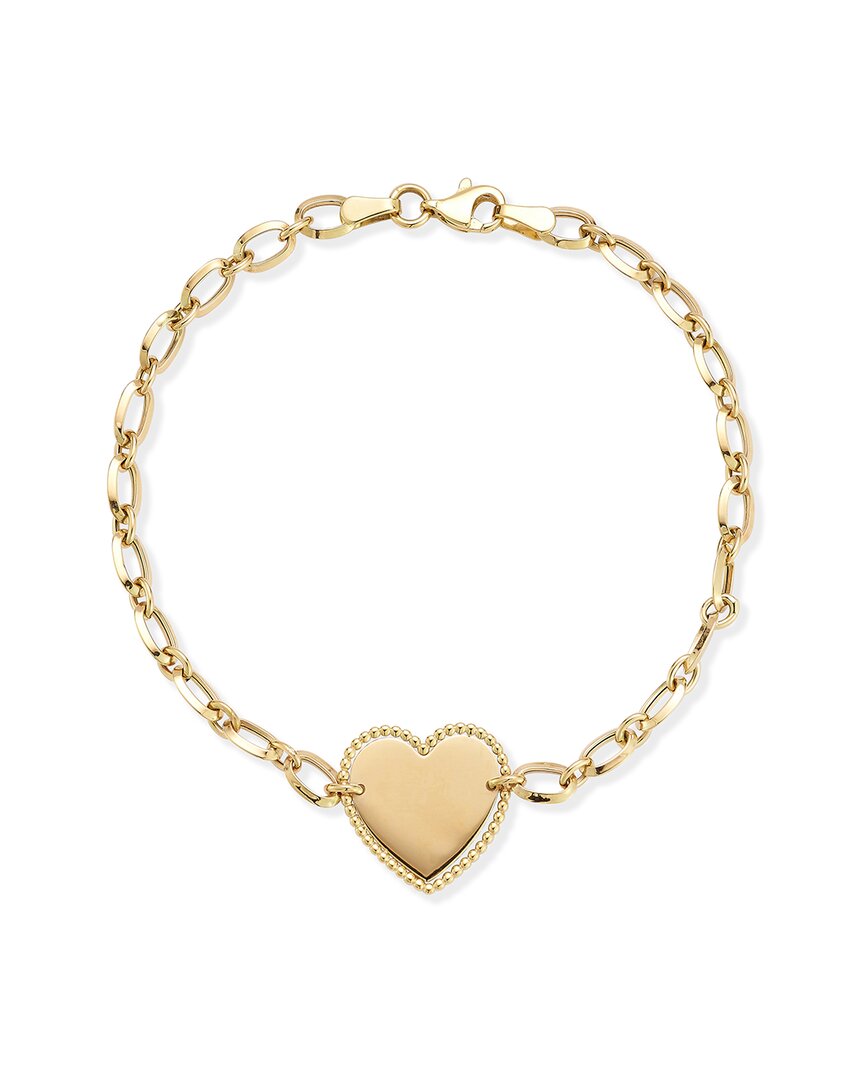 Ember Fine Jewelry 14k Bold Heart Bracelet In Gold