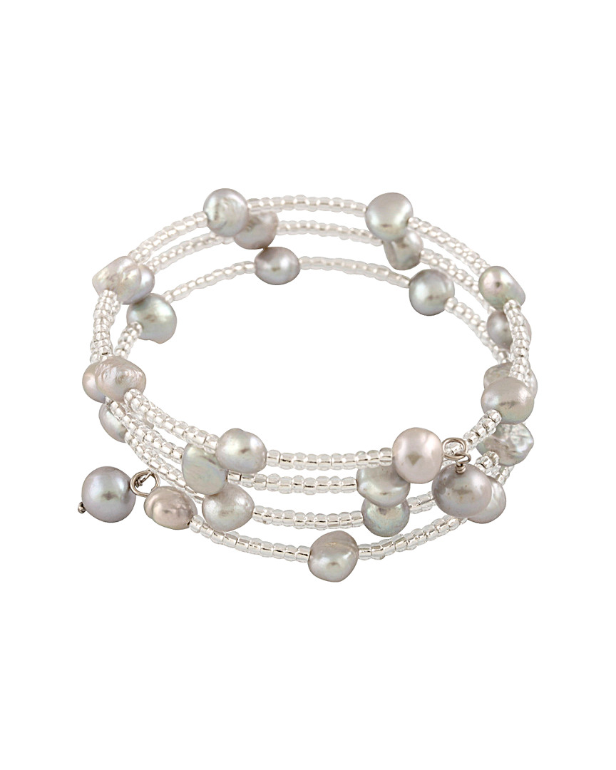 Splendid Pearls Silver 6-7mm Freshwater Pearl Bracelet