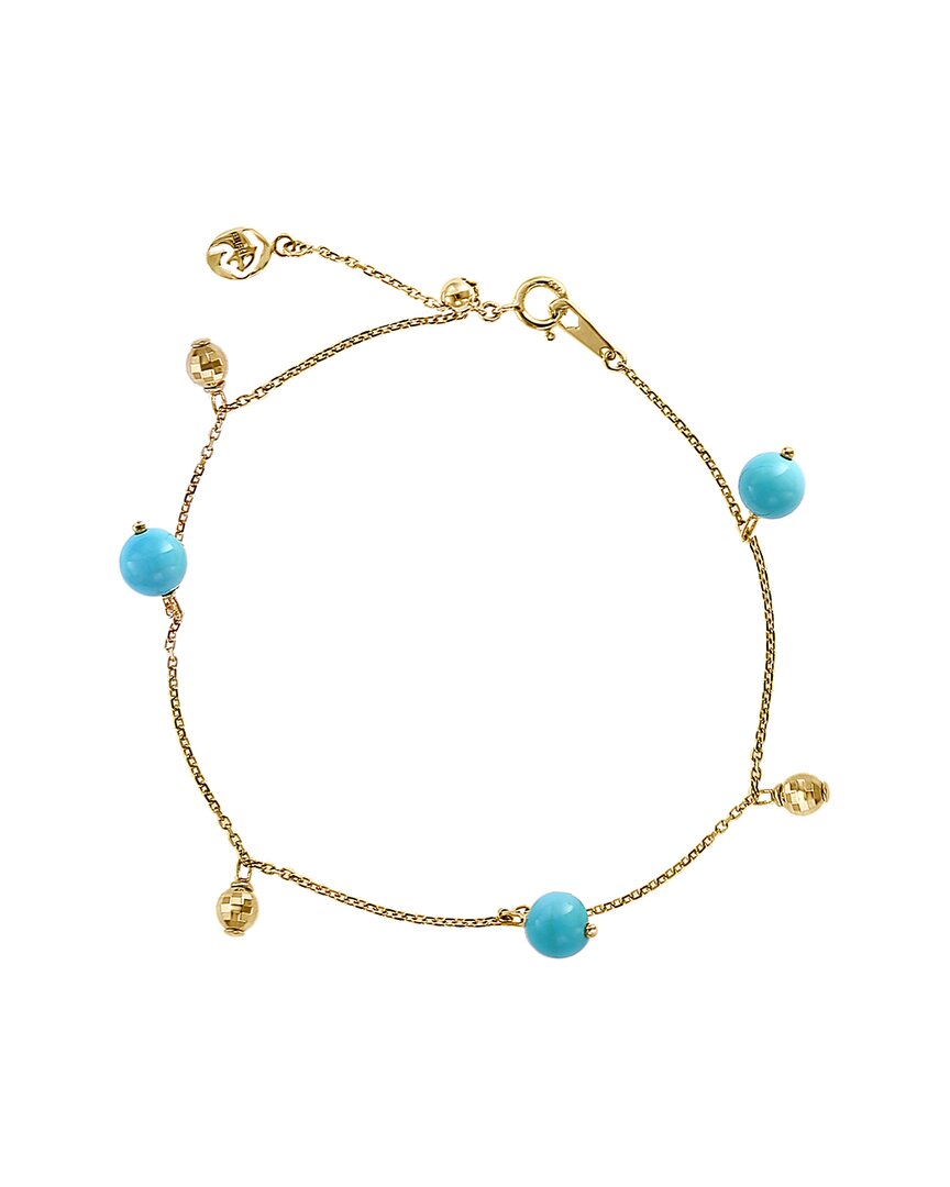 Effy Fine Jewelry 14k 4.20 Ct. Tw. Turquoise Bracelet In Brown