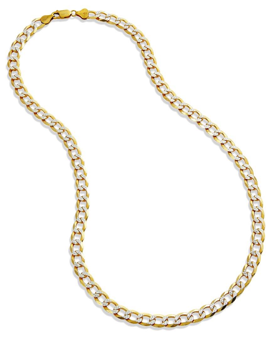 Savvy Cie 18k Over Silver Curb Link Necklace