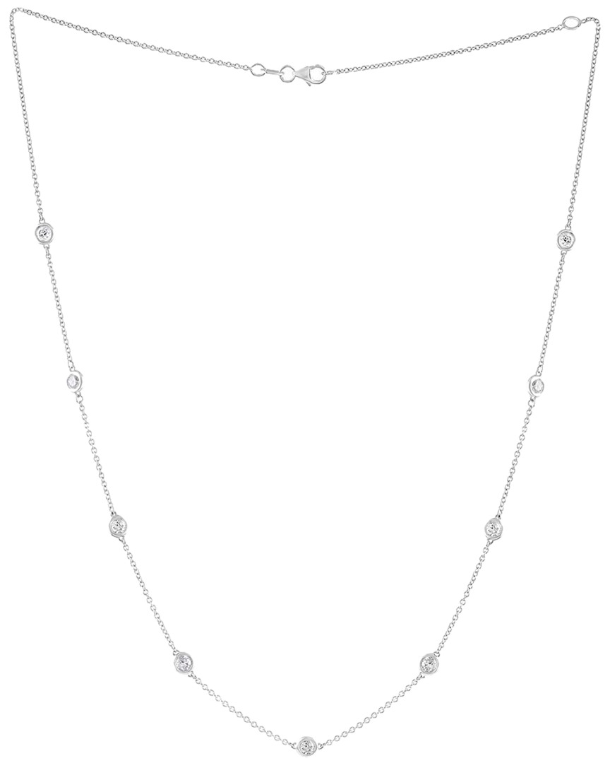 Diana M. Fine Jewelry 14k 1.10 Ct. Tw. Diamond Station Necklace