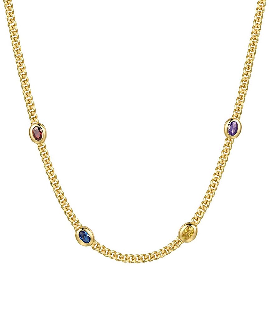 Liv Oliver 18k Plated 12.25 Ct. Tw. Quartz Necklace In Gold