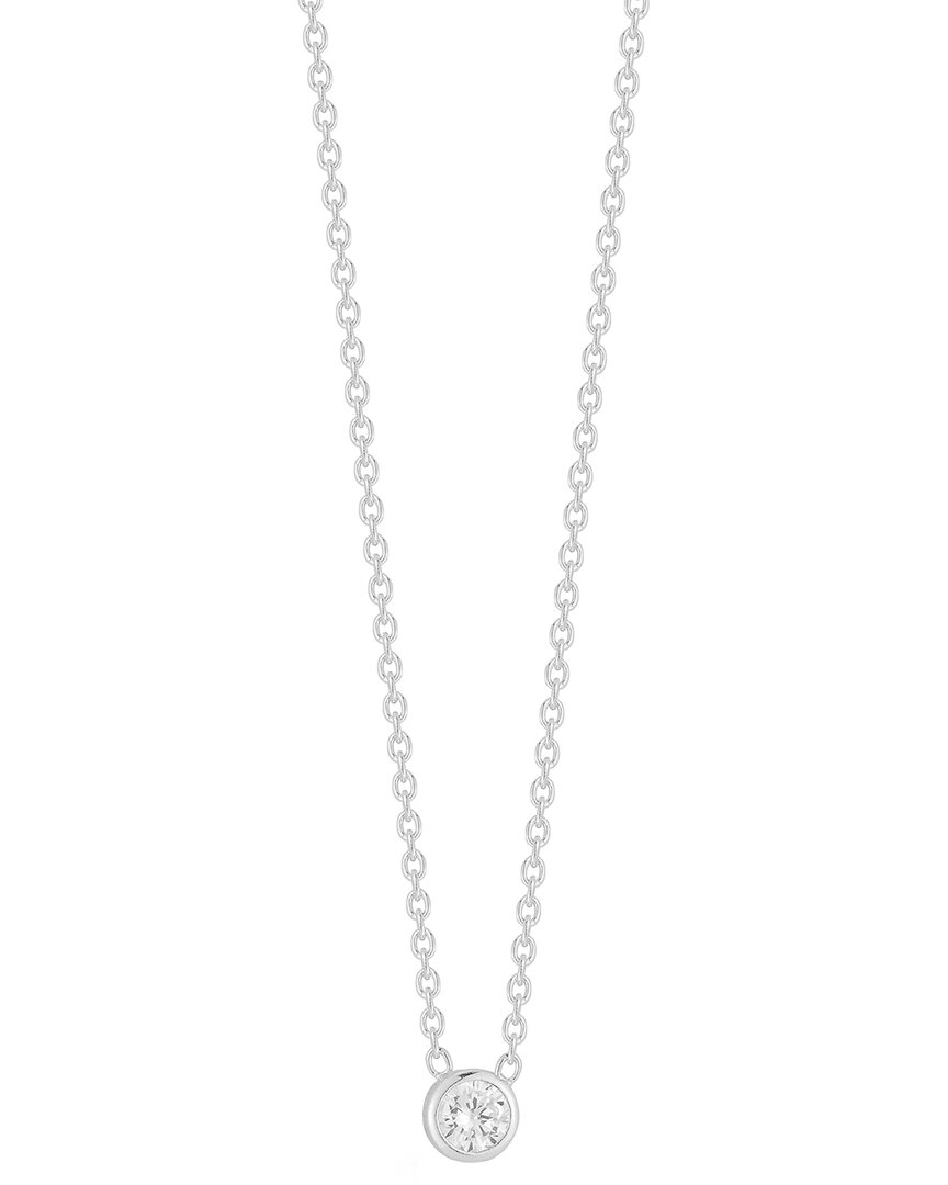 Sphera Milano Silver Cz Necklace In Metallic
