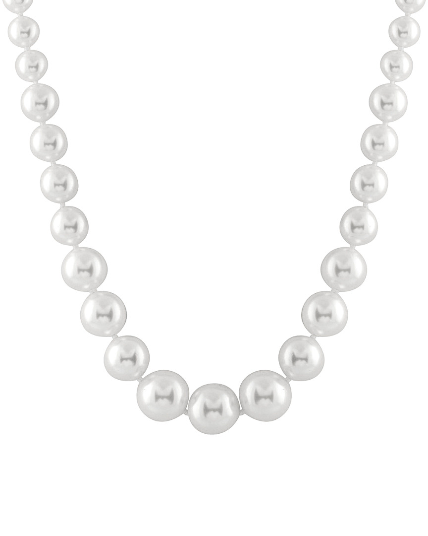 Splendid Pearls Silver 6-12mm Shell Pearl Necklace