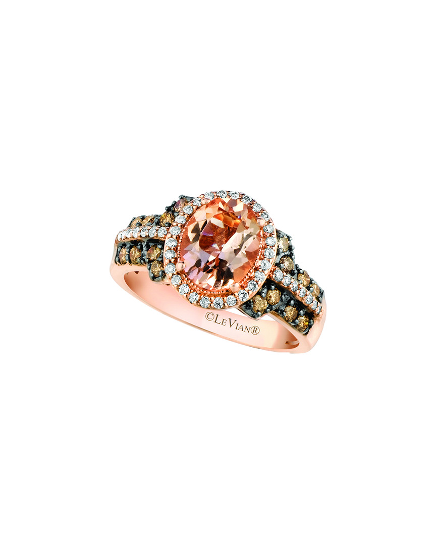 Le Vian 14k Rose Gold 1.97 Ct. Tw. Diamond & Morganite Statement Ring