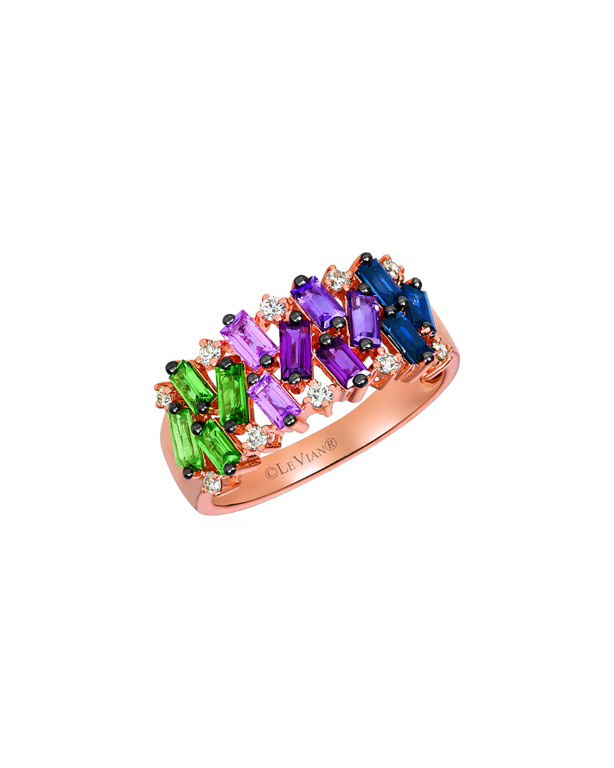 Le Vian 14k Rose Gold 1.52 Ct. Tw. Diamond & Gemstone Statement Ring