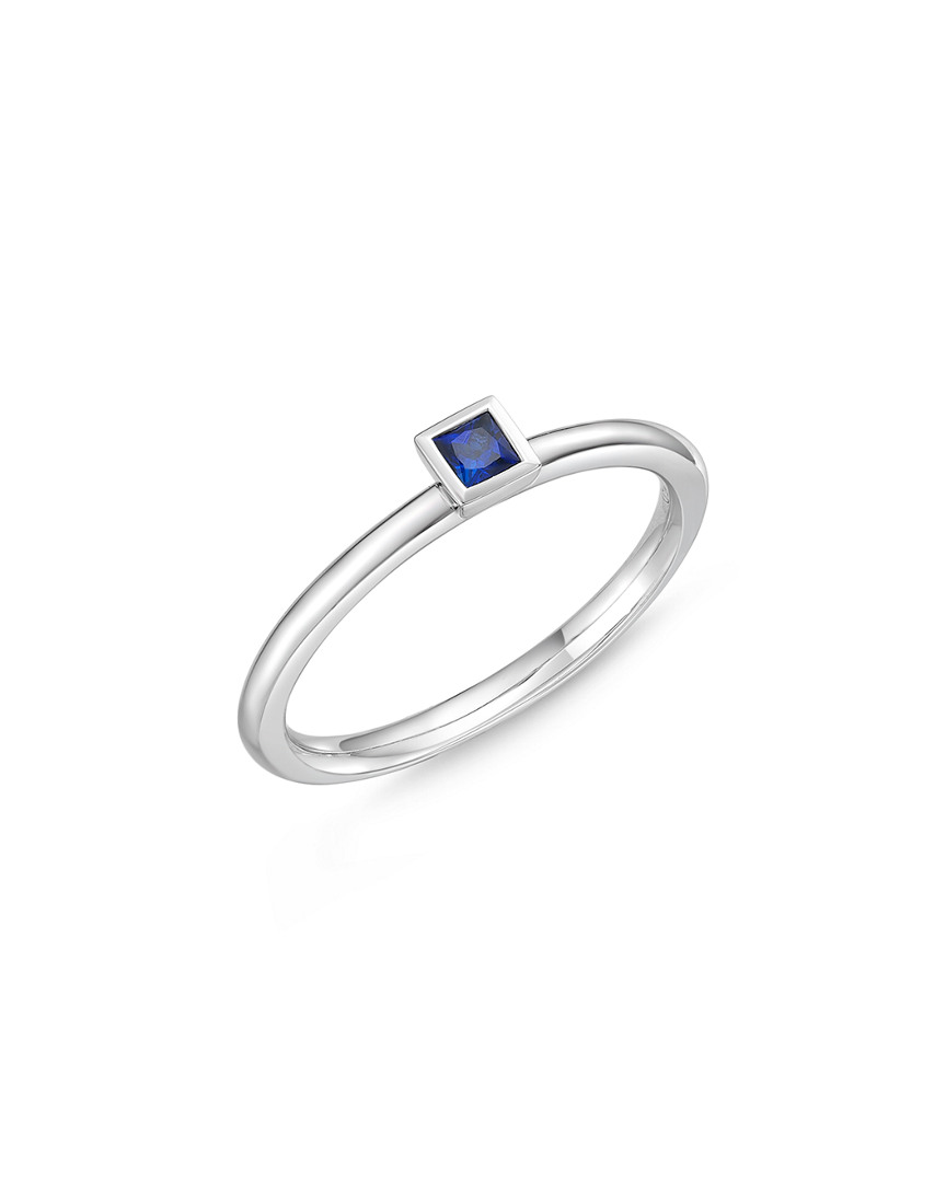 Memoire Stack 'em Up 18k 0.11 Ct. Tw. Blue Sapphire Ring | ModeSens