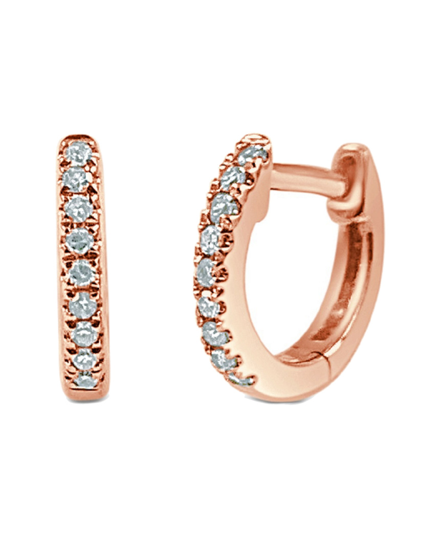 Sabrina Designs 14k Rose Gold 0.05 Ct. Tw. Diamond Huggy Earrings