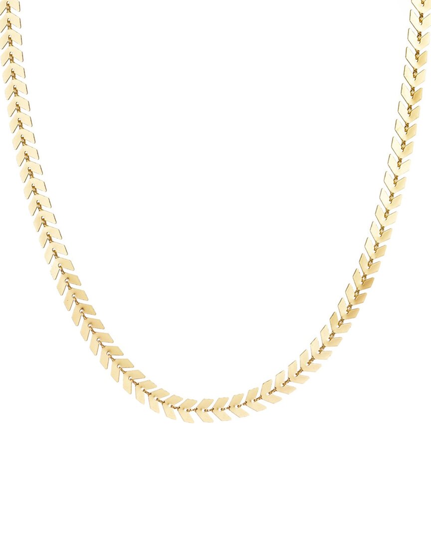 Adornia 14k Plated Fishtail Chain Adjustable Choker Necklace