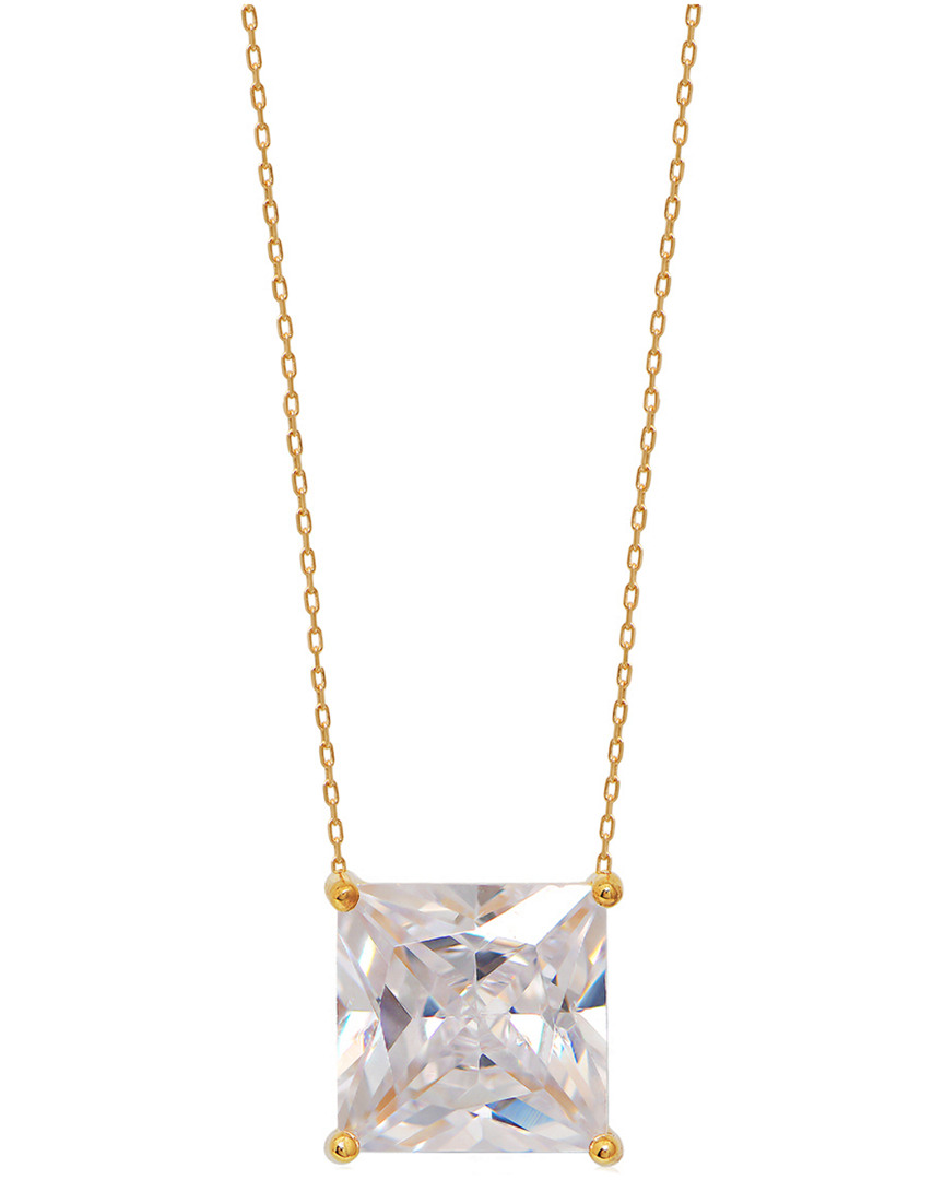 Gabi Rielle Gold Over Silver Cz Pendant Necklace