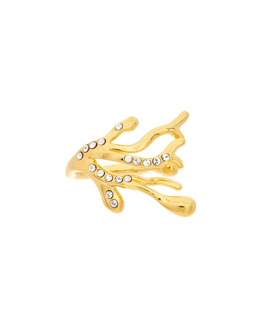 Oscar De La Renta Coral & Drops Ring In Gold