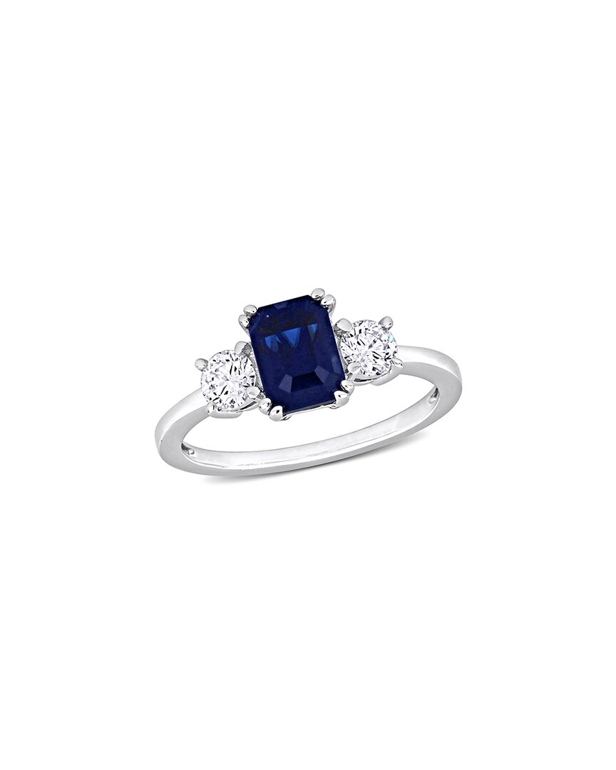 Shop Rina Limor 14k 2.30 Ct. Tw. Diamond & Blue Sapphire Ring