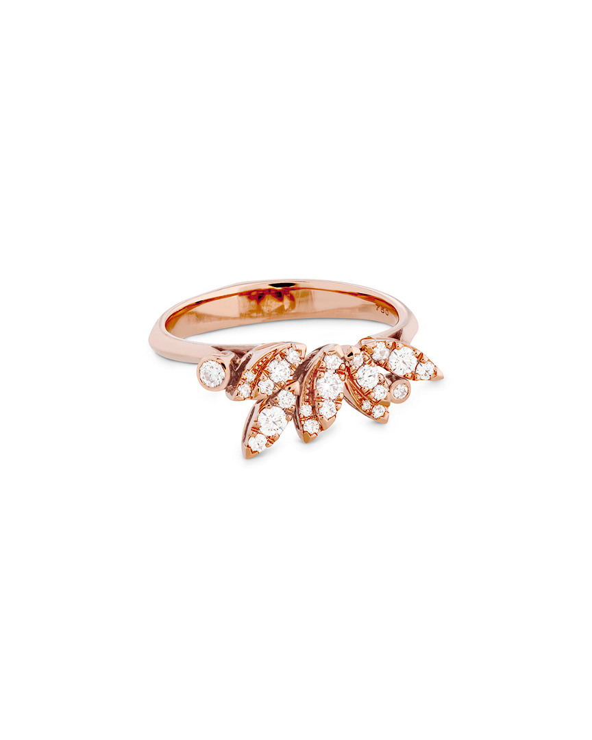 Hearts On Fire 18k Rose Gold 0.32 Ct. Tw. Diamond White Kites Feathers Ring