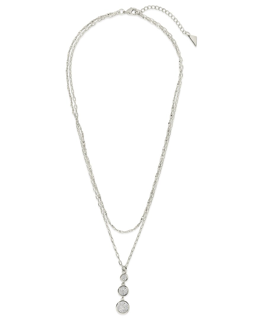 Sterling Forever Cz Amy Layered Necklace