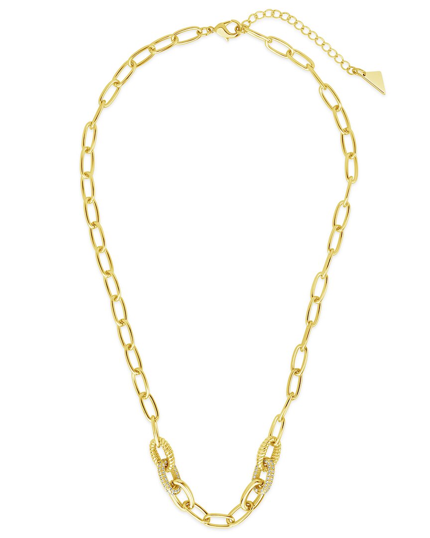 Sterling Forever 14k Plated Cz Samar Necklace