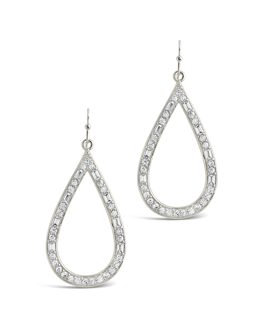 Sterling Forever Cz Evangeline Hoops