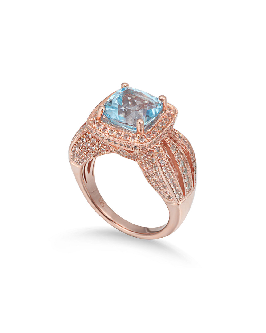 Suzy Levian Rosed Silver 5.23 Ct. Tw. Gemstone Statement Ring