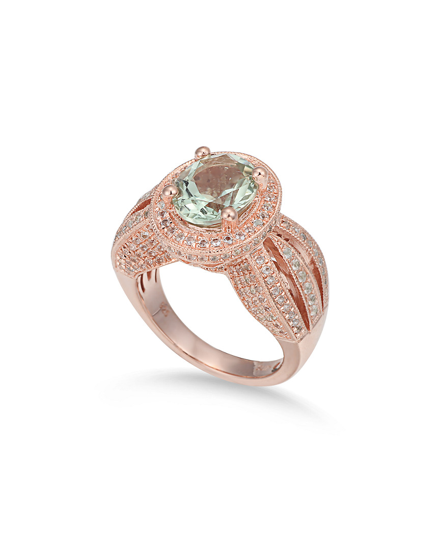 Suzy Levian Rosed Silver 4.35 Ct. Tw. Gemstone Statement Ring