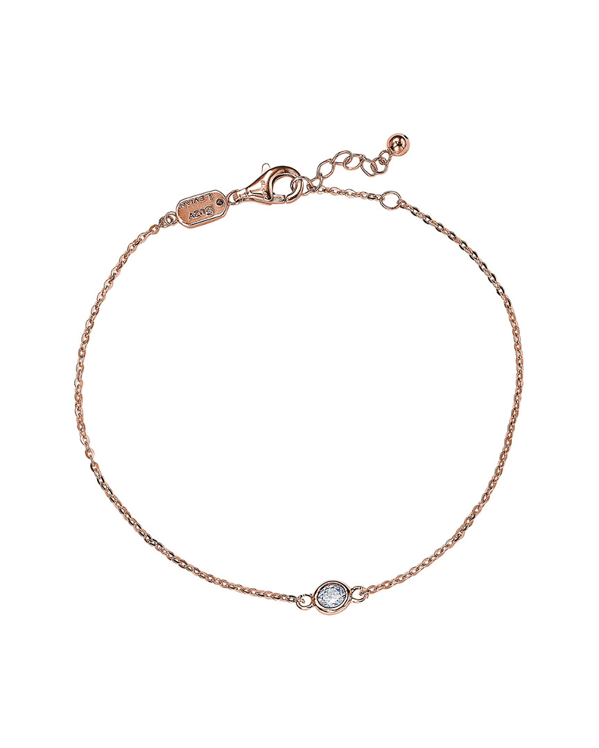 Suzy Levian 14k Rose Gold 0.25 Ct. Tw. Diamond Station Bracelet