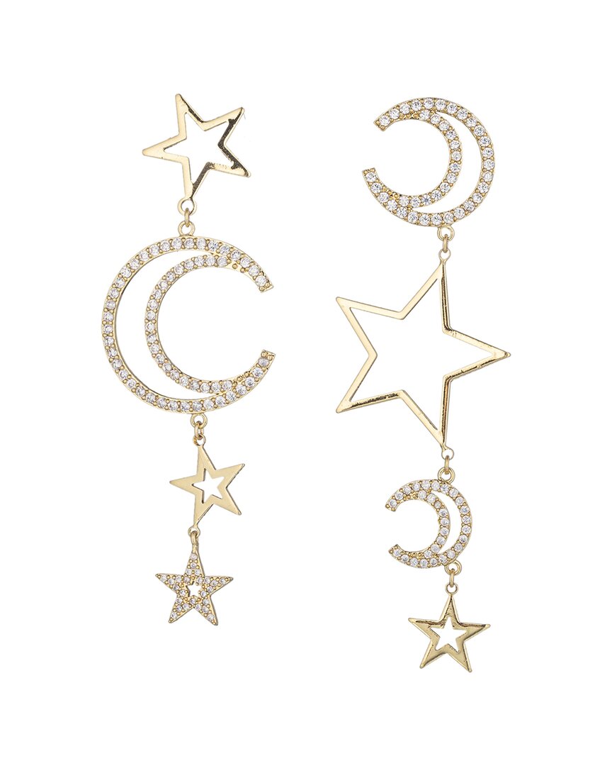 Shop Eye Candy La The Luxe Collection Cz Celestial Star And Moon Drop Earrings