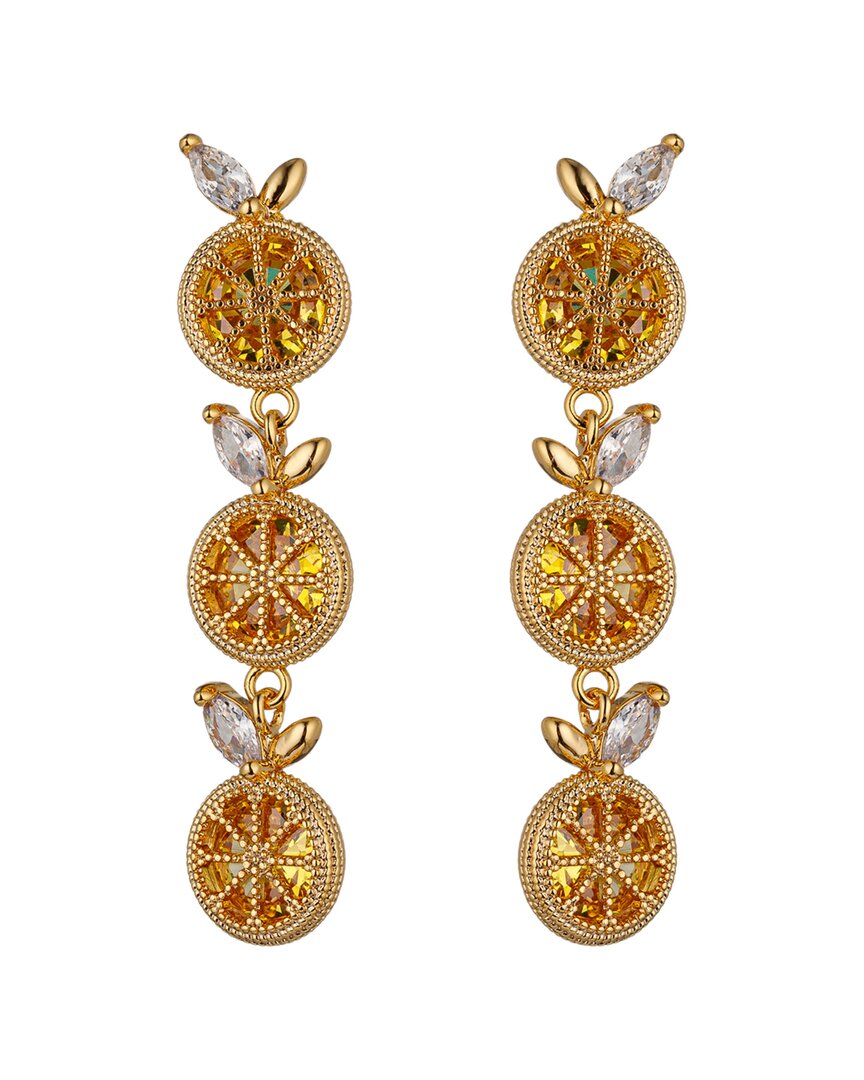 Eye Candy La The Luxe Collection Cz Limoncello Drop Earrings